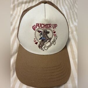 NWOT AE Pucker Up Cowboy Embroidered Cap